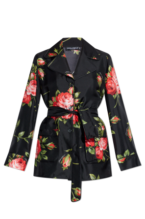 Dolce & Gabbana Silk shirt with floral motif | Women's | Vitkac